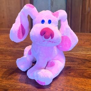 TY Beanie Babies Blues Clues MAGENTA Dog 6" Like New
